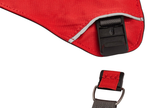 close up of easy on off buckle.